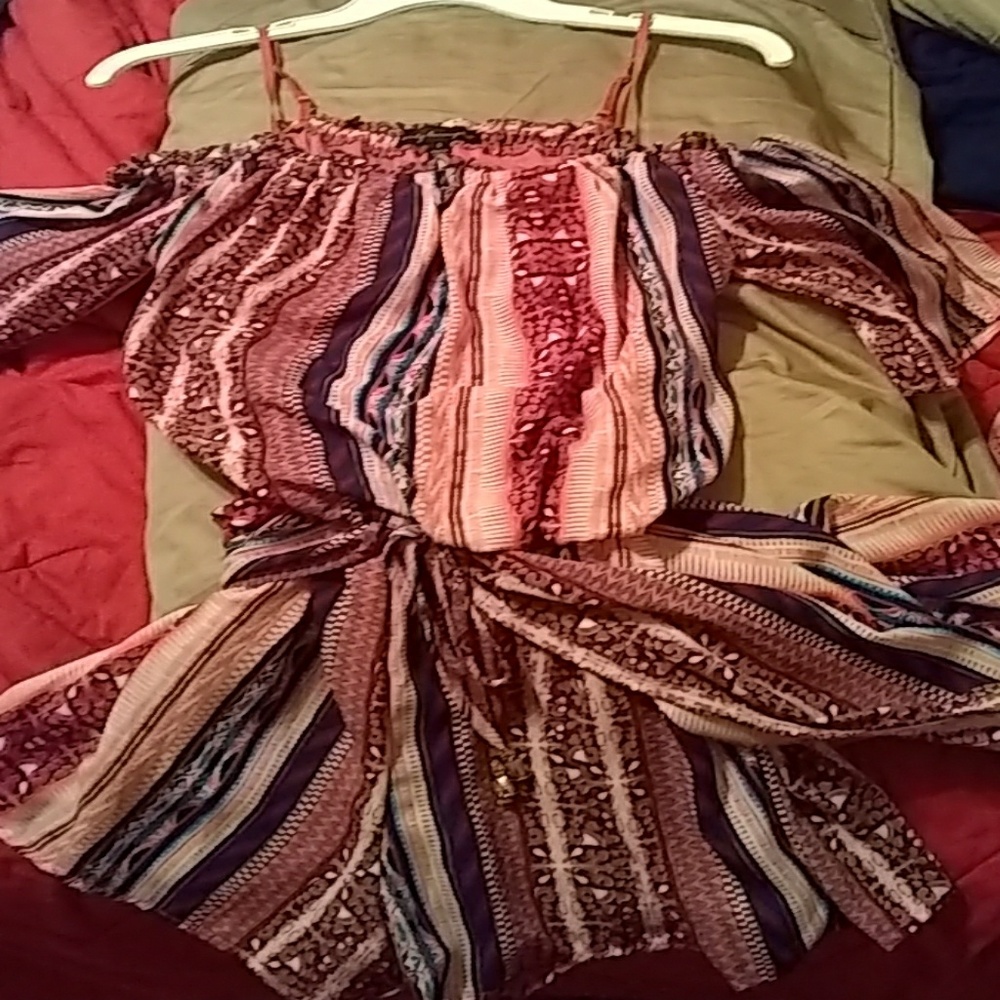 Shorts Romper With Long Back Piece